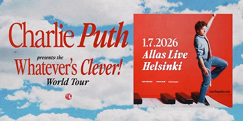 Charlie Puth, Allas Live, Helsinki 1.7.2026