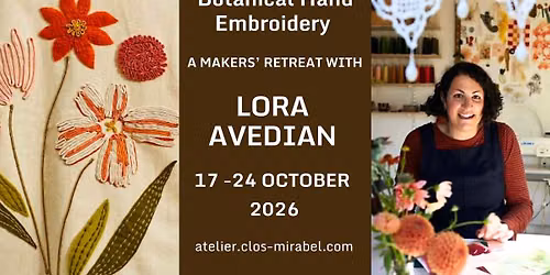 Botanical Hand Embroidery Workshop with Lora Avedian