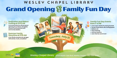 Wesley Chapel Library Grand Opening & Family Fun Day