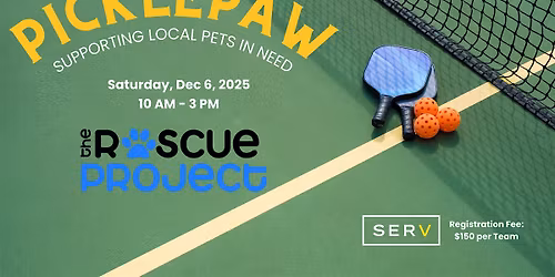 3rd Annual PicklePaw benefiting The Rescue Project