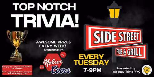 Tuesday Night Trivia at Side Street Pub - Kensington - Calgary