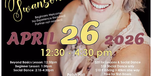 Sunday West Coast Swing Social with Joanna Swanson!