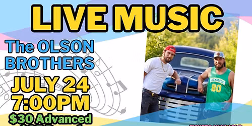 The Olson Bros Band - LIVE MUSIC for Hog Wild Weekend!