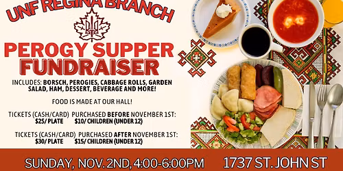 UNF Regina Fall Supper Fundraising