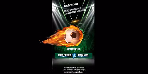 Kick for a Cause: Family Soccer Game in Support of Kids with Autism