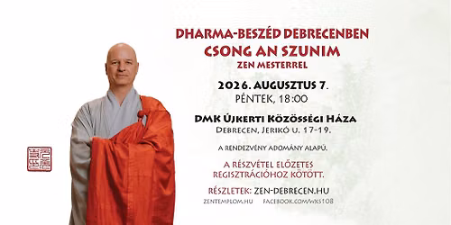 Chong An Szunim dharma- besz\u00e9de Debrecenben