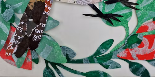 Festive Robin Collage Artwork