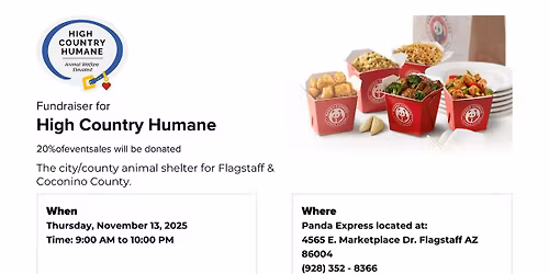 Fundraising Night @ Panda Express for HCH!