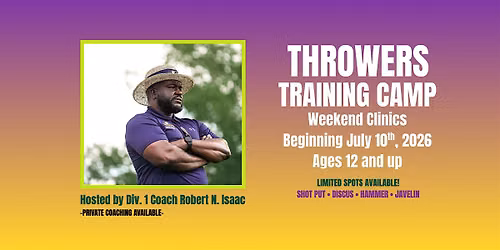 2-Day Throwers Camp | Shot Put & Discus Clinic (Ages 12+)