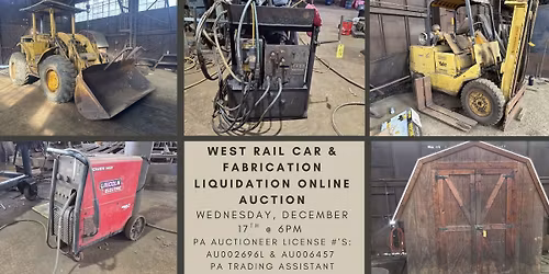 West Rail Car & Fabrication Liquidation Online Auction