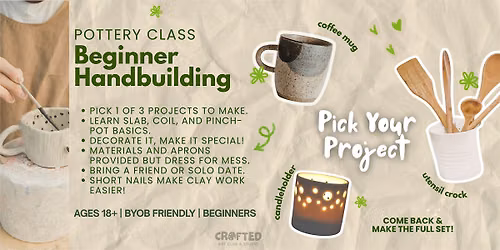 Sculpt & Sip: Beginner Pottery Class