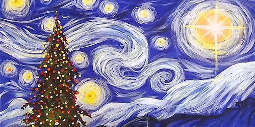 \ud83c\udfa8\u2728 Family Paint Party: Starry Christmas Night with Party Paint @ Peacock Market \u2728\ud83c\udf19\ud83c\udf84