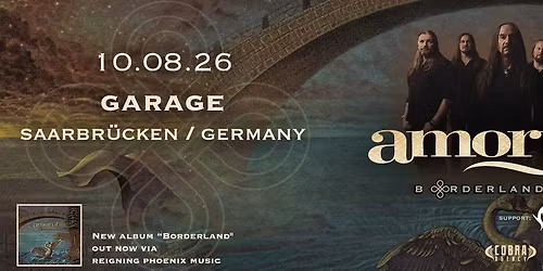 AMORPHIS \u2022 Special Guests: MUR \u2022 Saarbr\u00fccken \u2022 Garage