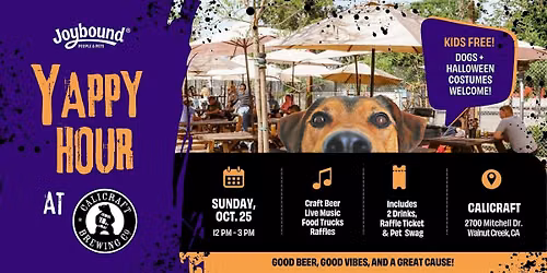 Joybound People & Pets presents Yappy Hour at Calicraft Brewing Co.