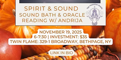 Sound & Spirit: Fall Sound Bath & Intuitive Card Reading