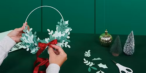 Papercrafting Workshop: Make a Paper Wreath with Cricut\u2122