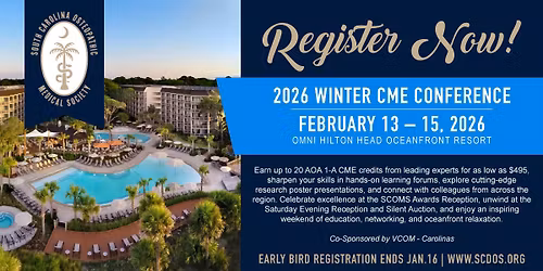 S.C. Osteopathic Medical Society's 2026 Winter CME Conference