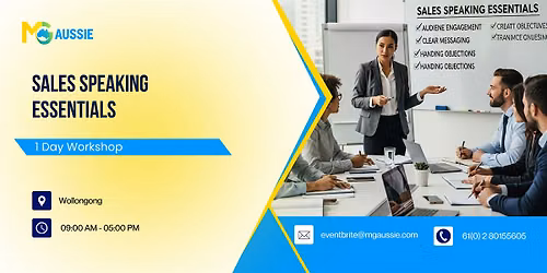 Sales Speaking Essentials: 1 Day Workshop in Wollongong