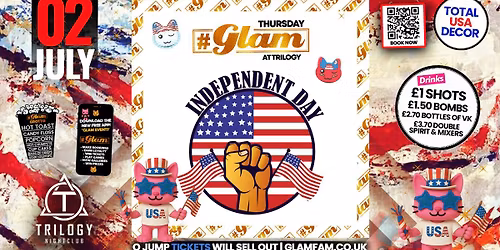 Glam Thursdays | \ud83c\udfc8 U.S.A PARTY! \ud83c\udfc8 Southampton's Best Week Night! \ud83d\ude3b \u00a31 Shots All Night! \ud83e\udd43