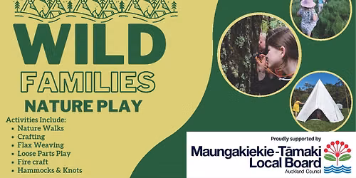 FREE Wild Families Nature Play - Dunkirk Rd Playground - 7 Oct 2026