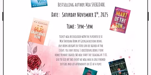 Signing with Author Mia Sheridan