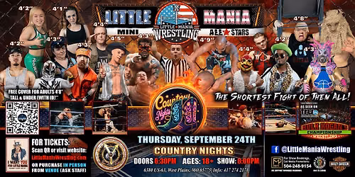 West Plains, MO -  Little Mania Mini Wrestling @ Country Nights