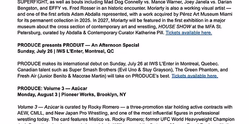 Produce Wrestling - Sunday School at White Eagle Hall