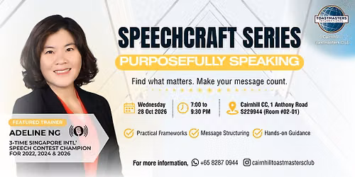 Speechcraft Series \u2014 Purposefully Speaking