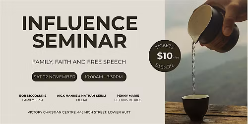 Influence | A one day seminar on Family, Faith & Free Speech