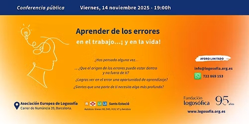 Conferencia gratuita: Aprender de los errores en el trabajo... y en la vida