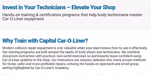 Car-O-Liner Bench and Measuring Training