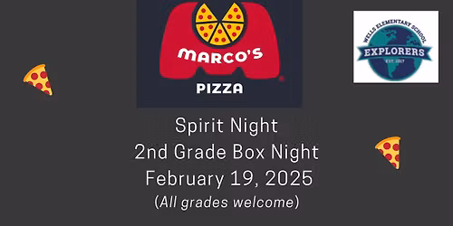 Marco\u2019s Pizza 2nd grade box Spirit Night