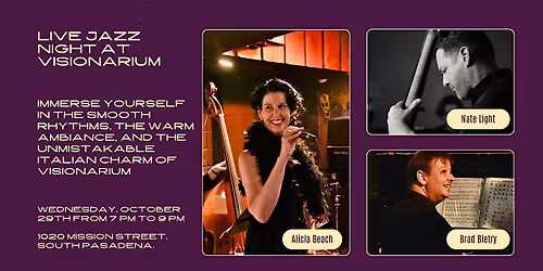 \u2728 Live Jazz Night at Visionarium \u2728