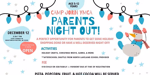 Camp Jorn YMCA Parent's Night Out: Holiday Edition! 