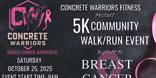 CONCRETE WARRIORS Breast Cancer Awareness Walk\/Run