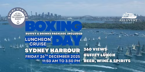 Boxing Day Sydney to Hobart Yacht Race Lunch Cruise
