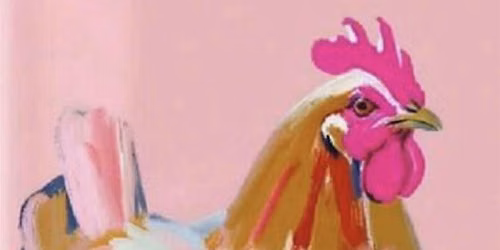 Chicken canvas painting