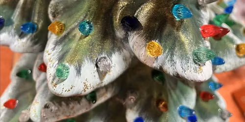 Vintage Christmas Tree Painting Party