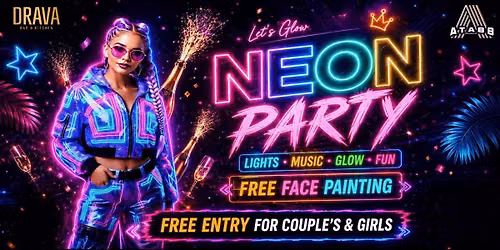 NEON THEME NIGHT AT DRAVA PUB.