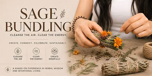 Sage Crafting: Fresh Herb Bundling Experience (Indoor Air Quality)