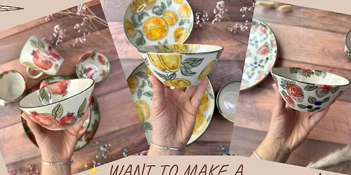 Hand-painted ceramic plate