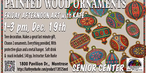 🎨Paint Wood Ornaments at the Senior Center