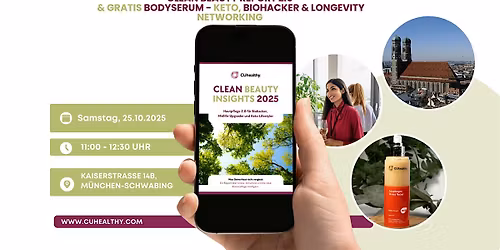 Clean Beauty Report M\u00fcnchen 2025 - gratis Bodyserum & Netzwerk-Event