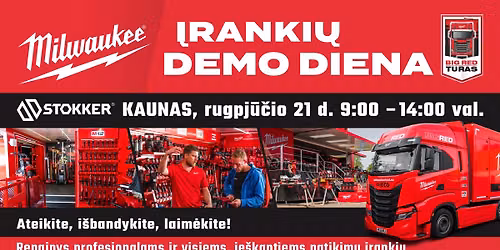Milwaukee Big Red demo diena atkeliauja \u012f Kaun\u0105!