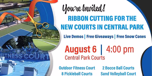 Ribbon Cutting for the New Courts in Central Park!