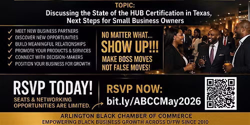Arlington Black Chamber May Black Business Meeting & Networking Mixer