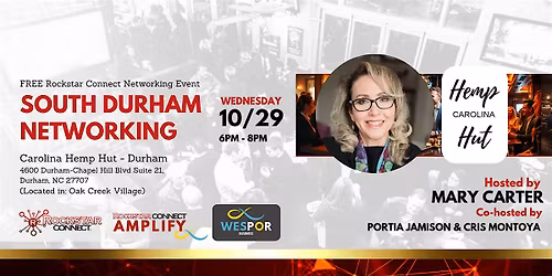 Free South Durham Rockstar Connect Networking Event (October, NC)