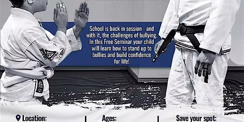 Free Bully Defense Seminar for Kids