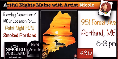 Introducing Paint Night FuN at Smoked Portland, Portland ME