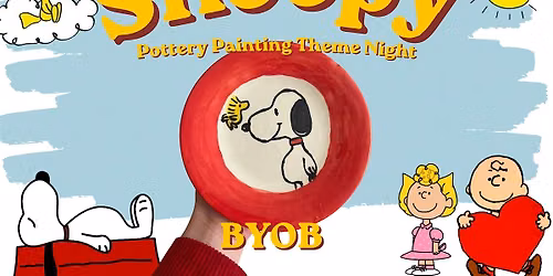 Snoopy Themed Pottery Painting